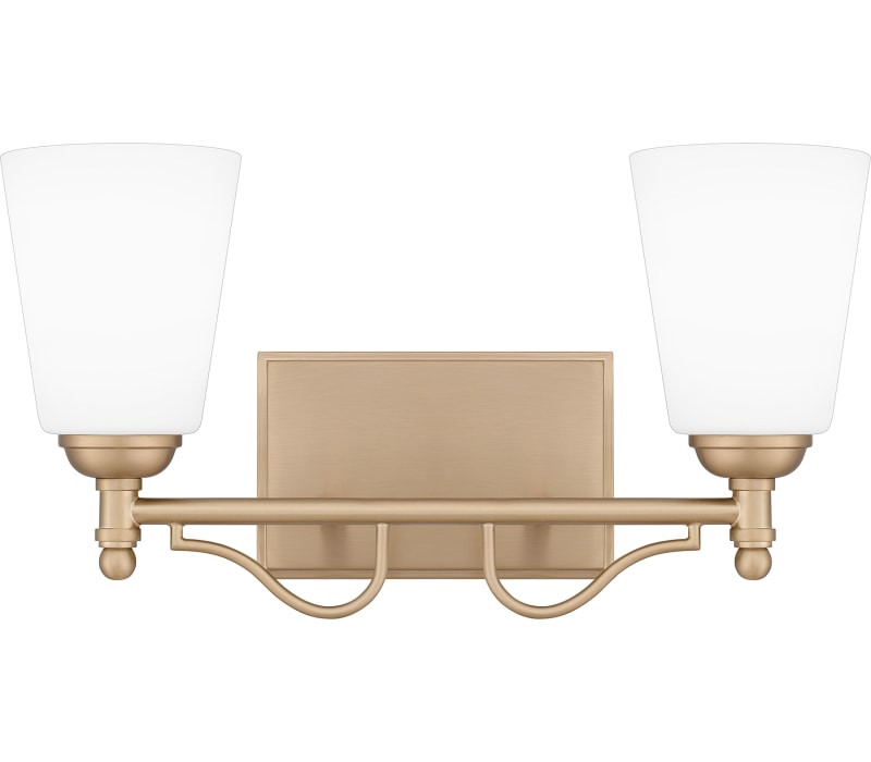 Quoizel ESR8616BGD Esther Bath Light, 2-Light 200 Total Watts, Bronze Gold
