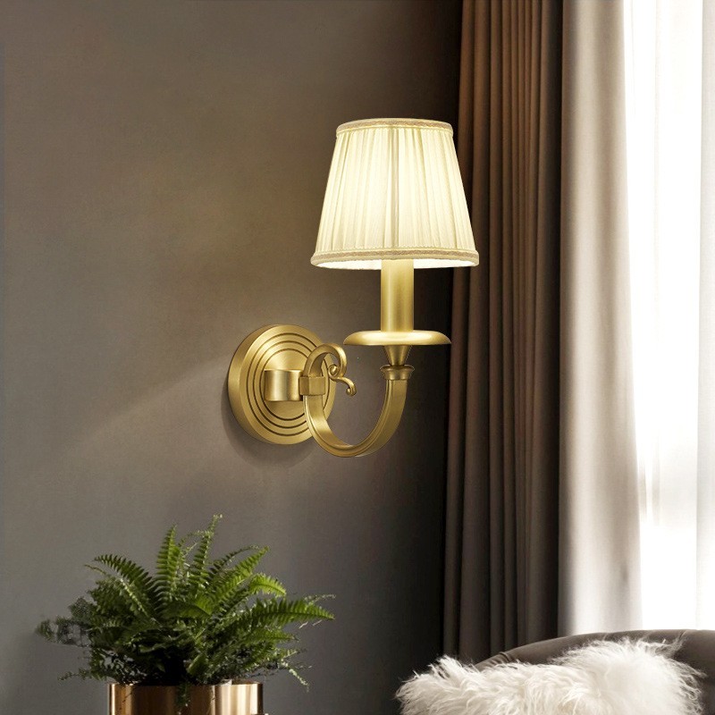 Wall Lights Brass Polished Lamps Wall Solid Finish With White Flax Fa Bedroom
