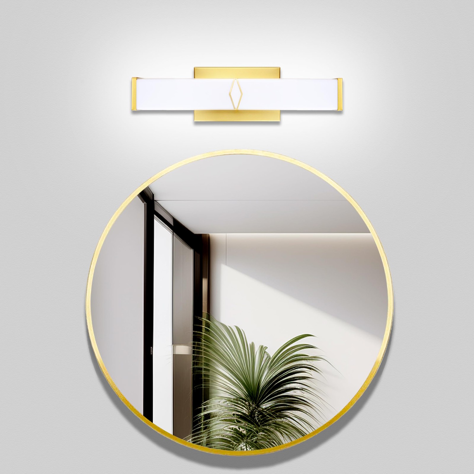 1 PCS 16 Inch Bathroom Vanity Light 2000LM 5700K 20W Gold LED Wall Sconce