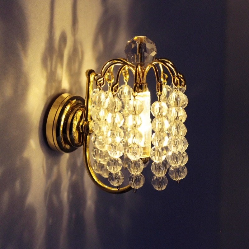 Bedroom Wall Lamp Model Realistic Vintage Life Scene Doll House Pretend Game