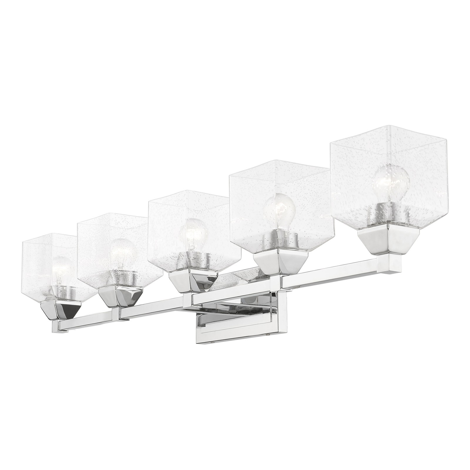 Livex Lighting 10385 Aragon 5 Light 42″W Commercial Vanity Light – Chrome