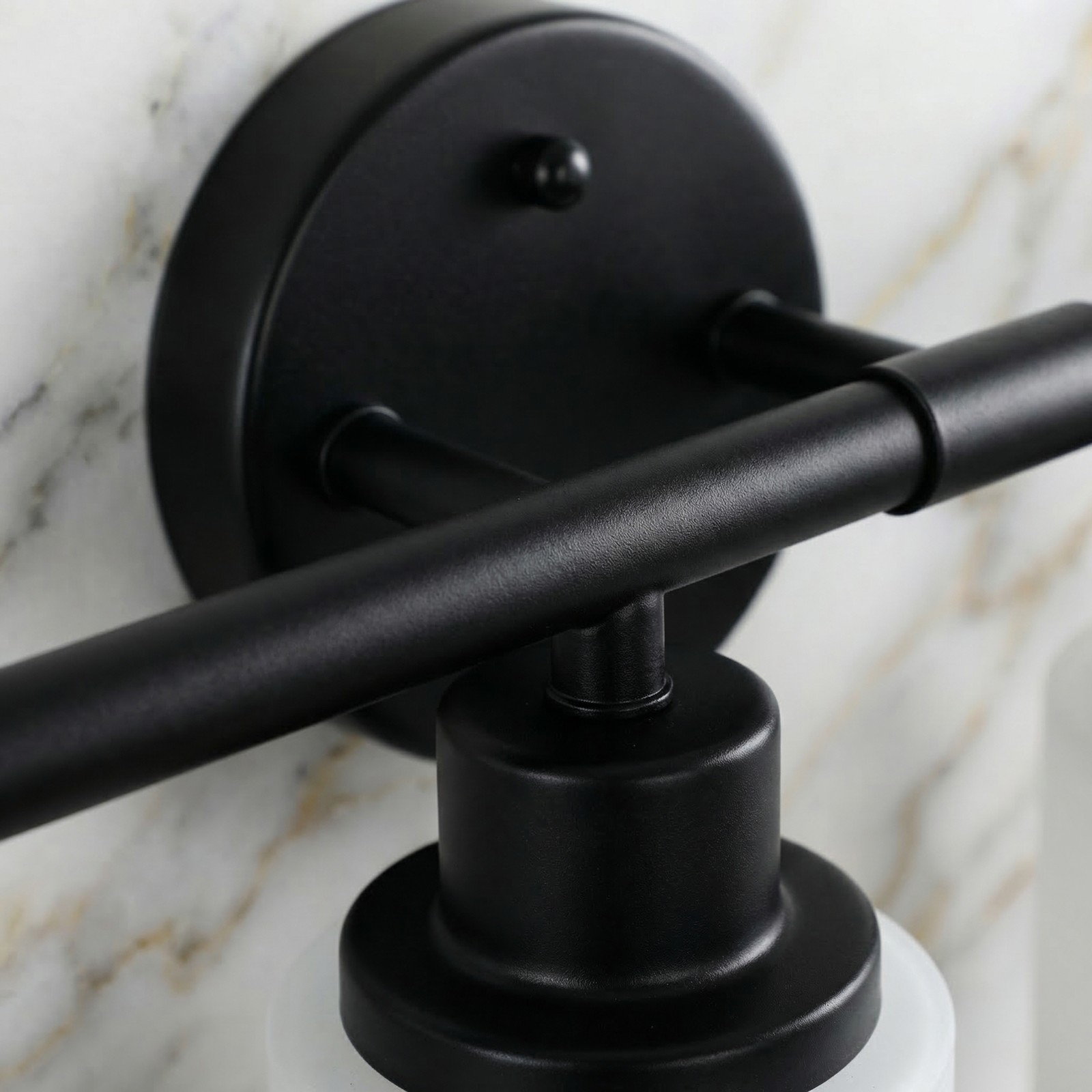 52 in Black Vanity Light with Glass Shade 8-Lights Wall Fixture Bathroom Mirror