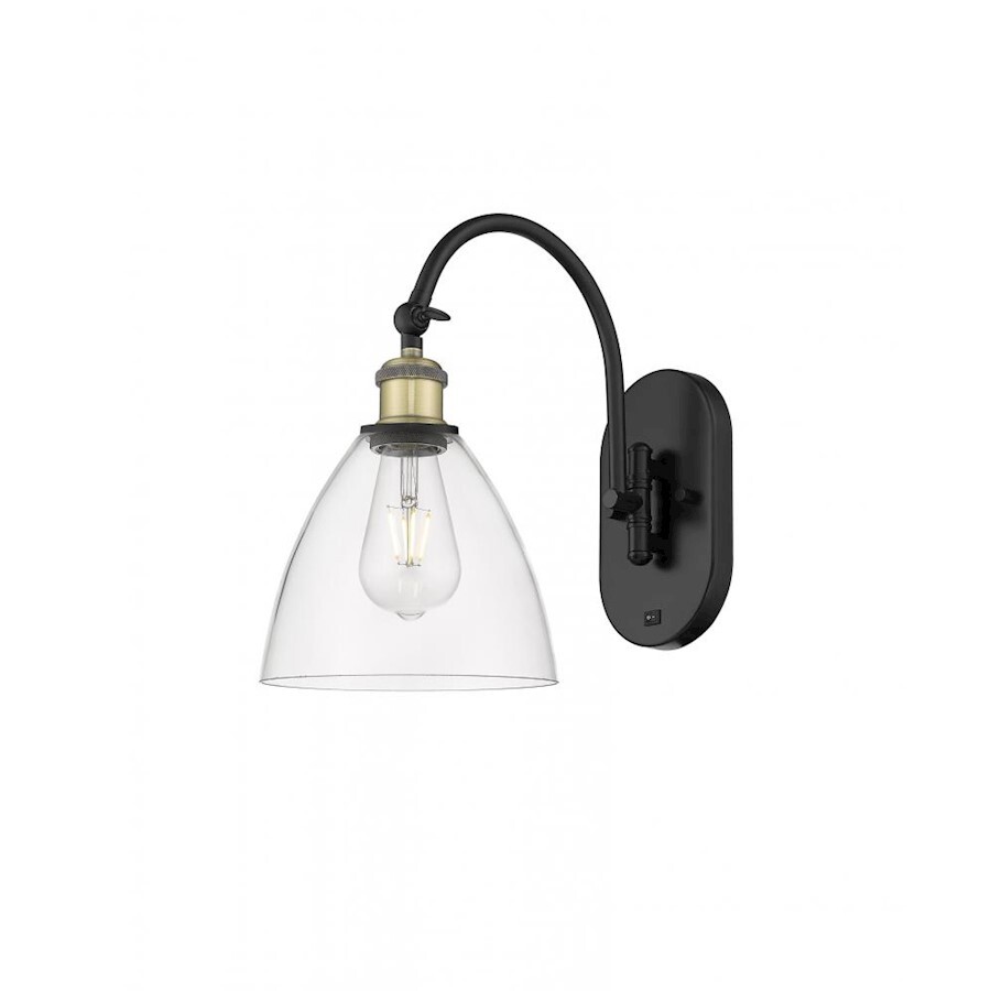 Innovations Ball Brist 7.5″ 1-L LED Sconce, BAB/BR/CL – 518-1W-BAB-GBD-752-LED