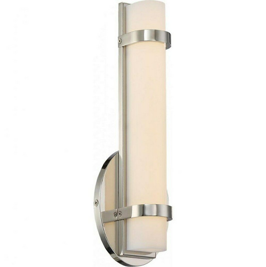 Nuvo Lighting Wall Sconce 62-931 Slice 12 Inch 13W 1 LED , Polished Nickel