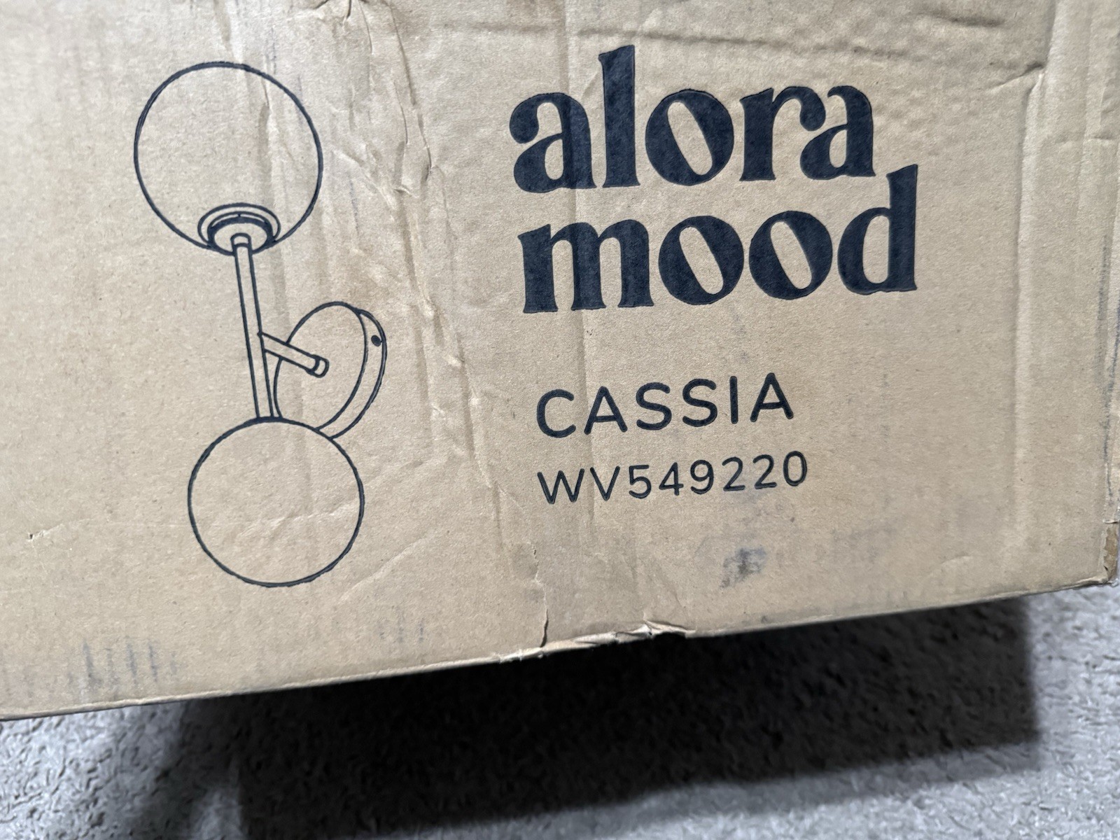 Alora Mood Cassia 2 Light Wall/Vanity, Gold/Opal Matte/Clear – WV549220AGOP NEW