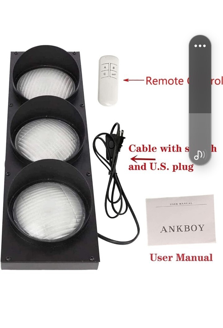 Ankboy Kids Bedroom Remote Control Wall Mount Street Light