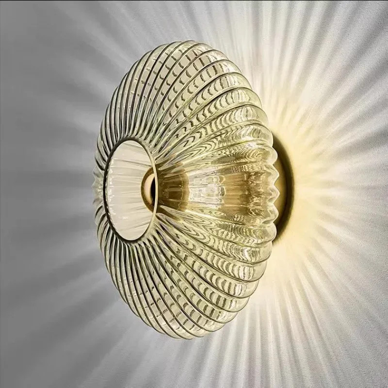 Modern LED Wall Lamps Glass Ripple Lights Corridor Aisle Staircase Dining Backdr
