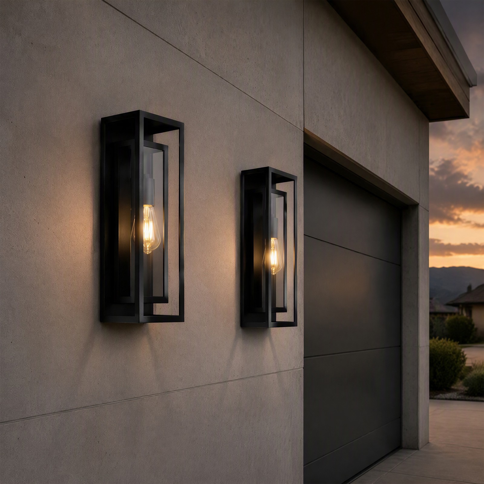 2 Pack 18″ Large Outdoor Porch Wall Light Exterior Lantern Sconce Patio Fixture