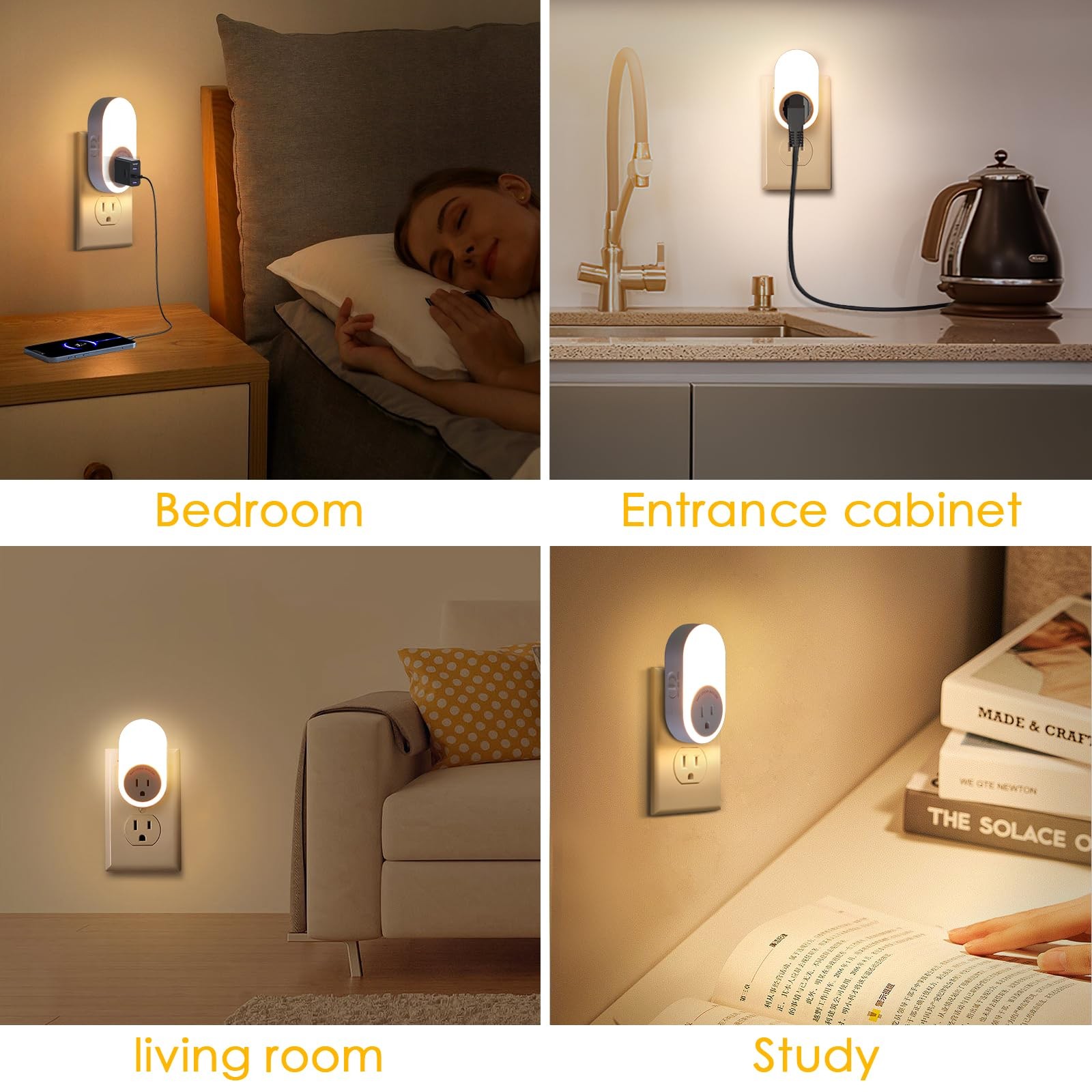 Night Lights Plug Into Walldusk To Dawn Sensor Night Light With Power Outletcct