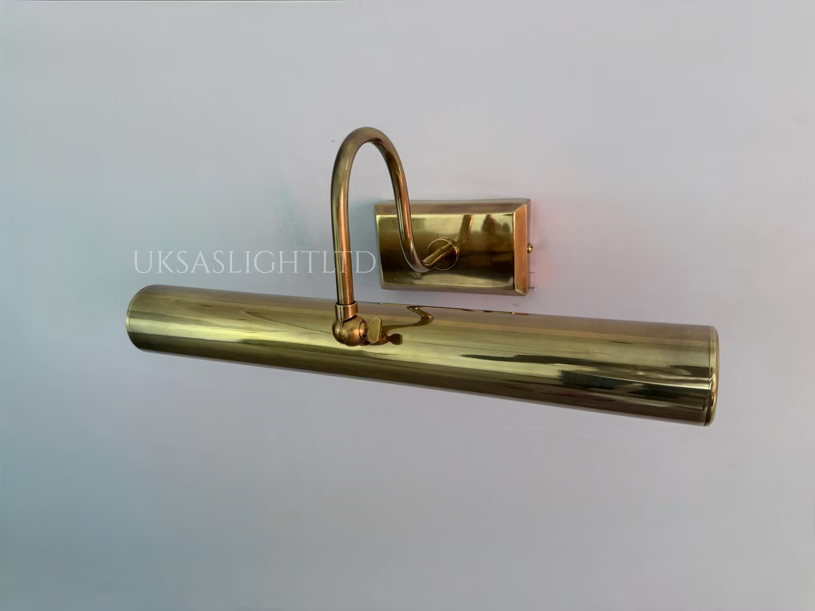 Mid Century Solid Brass Picture Light – Vintage Style – 15 inch Modern Painting