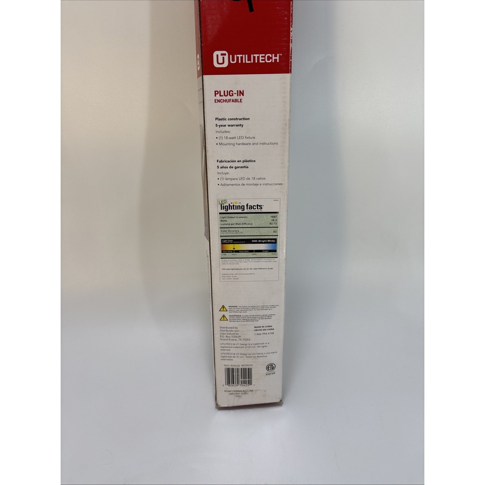 Utilitech 24-in Plug-in LED Under Cabinet Light Bar, Warm White {110}