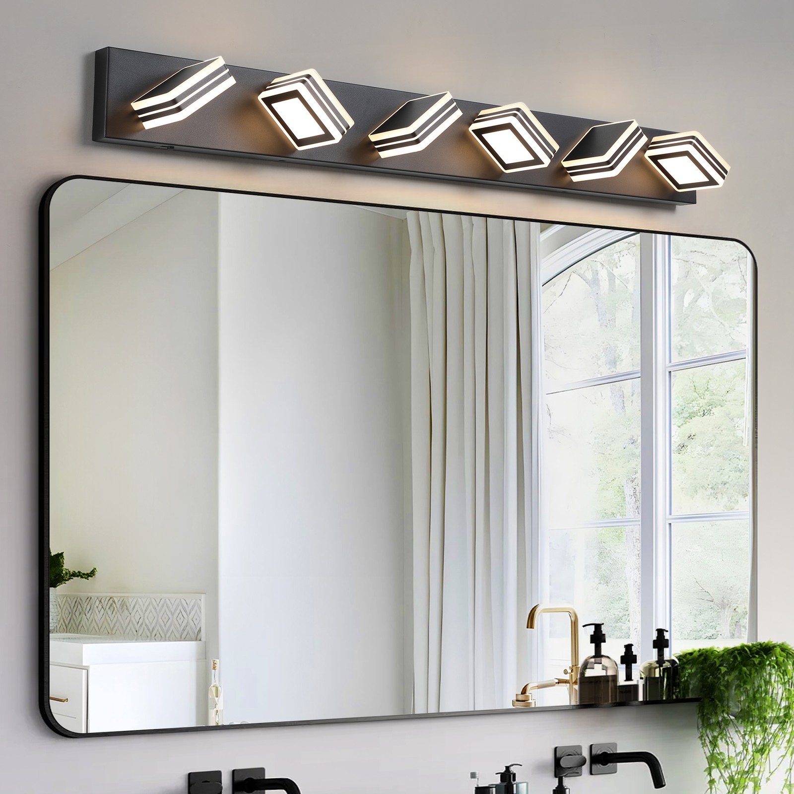39 Inch LED Vanity Light 6 Lights 5CCT Sconce Bathroom Mirror Wall Lamp Fixture