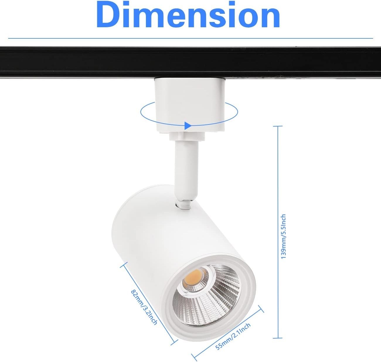 Lmaadri 12W Track Lighting Heads, LED Dimmable H Type Track Lighting fixtures…