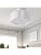13.4″ Boho Light Fixtures Flush Mount, 3-Light Rattan Ceiling Light Fixtures Flu