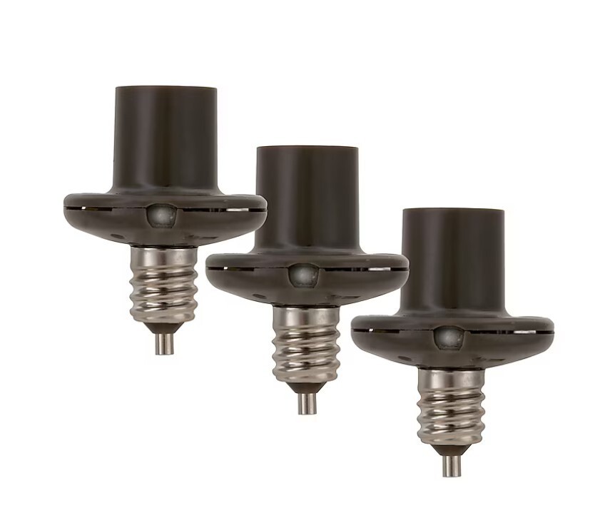 3-Pack Utilitech Bronze Dusk-to-Dawn Candelabra Light Control Save Energy Safety