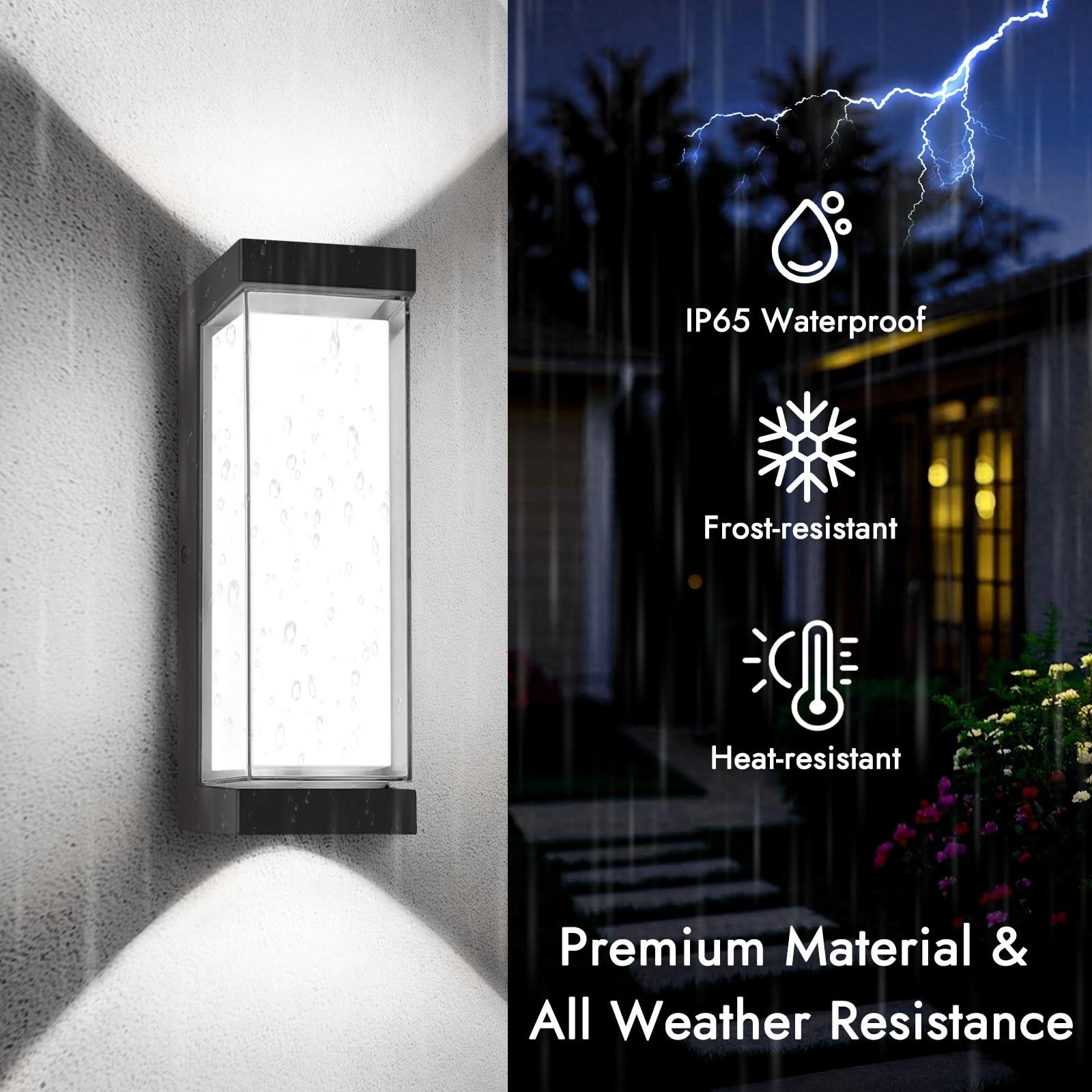 LED Exterior Lighting Fixtures, 24W IP65 Waterproof Outdoor Wall Sconce, 3000…