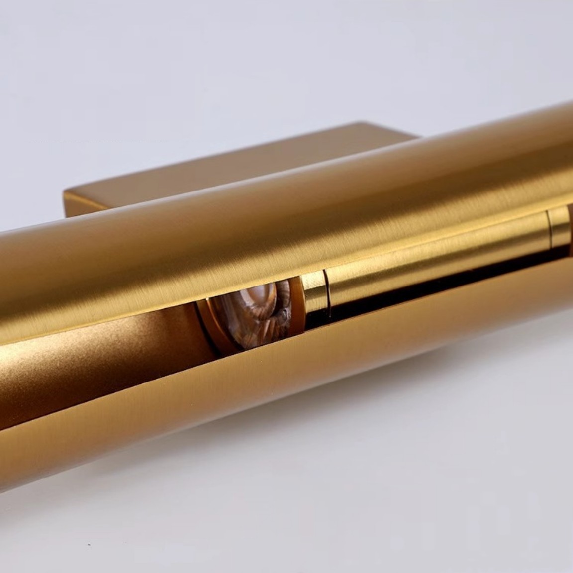 Modern Brushed Brass Long LED Wall Sconce Up Down Lighting For Staircase Hallway