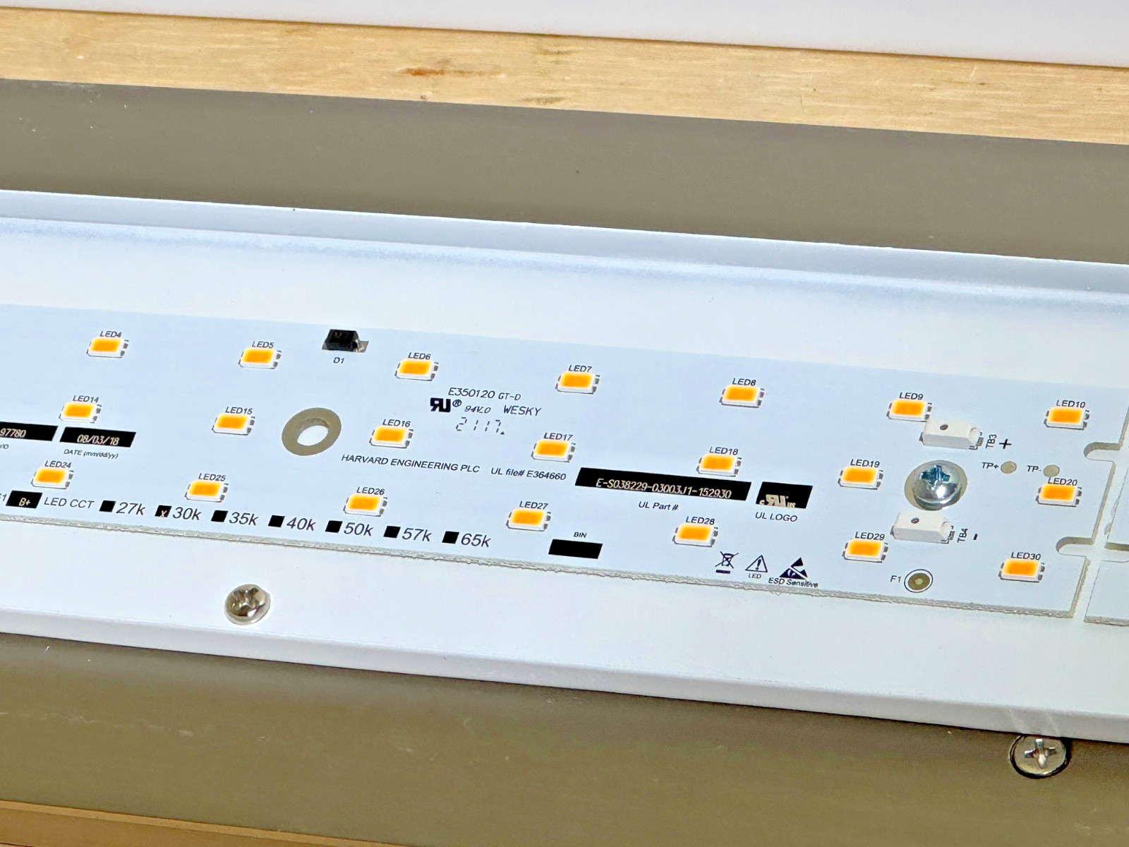 Bulk Lot (4) Oxygen | 3-544-24 | LED Flush Vanity Light | 9W Satin Nickel/White