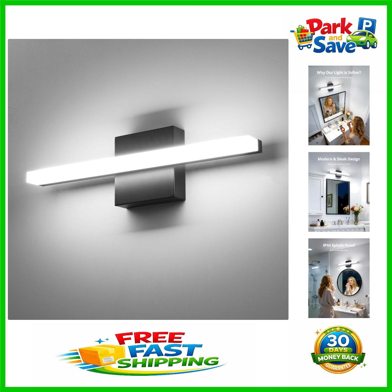 Energy-Efficient 16 Inch Bathroom Vanity Light – 9W LED Fixture Installation