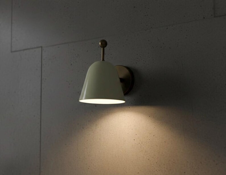 Handmade Brass Bell Sconce: Vintage Industrial Wall Light Brass Wall Sconce
