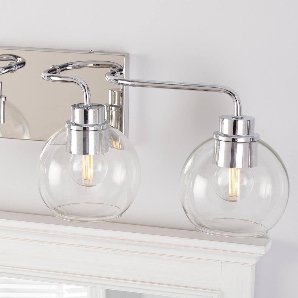 Hampton Bay Vista Heights 4 Light Polished Chrome Bathroom Vanity Light