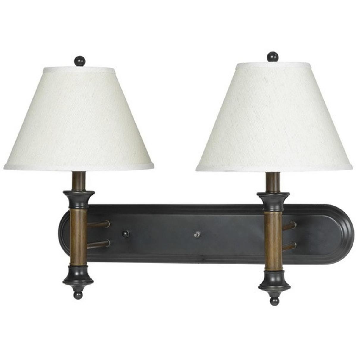 CAL Lighting & Accessories LA-60007W2L-2 Hotel Wall Sconce Dark Bronze