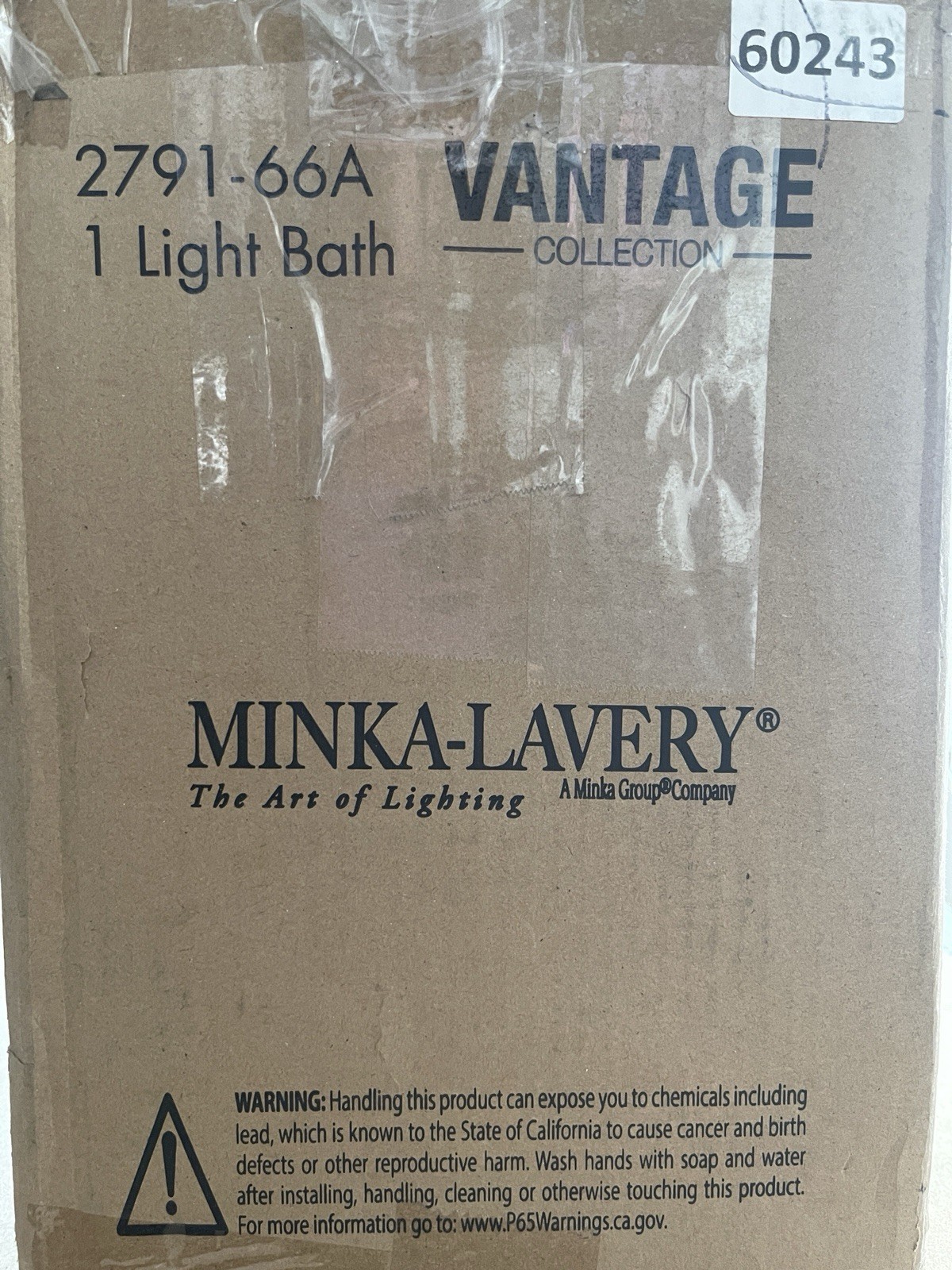 Minka Lavery Vantage Auresa 2791-66A 1-Light Bath Wall Sconce Coal Clear Glass