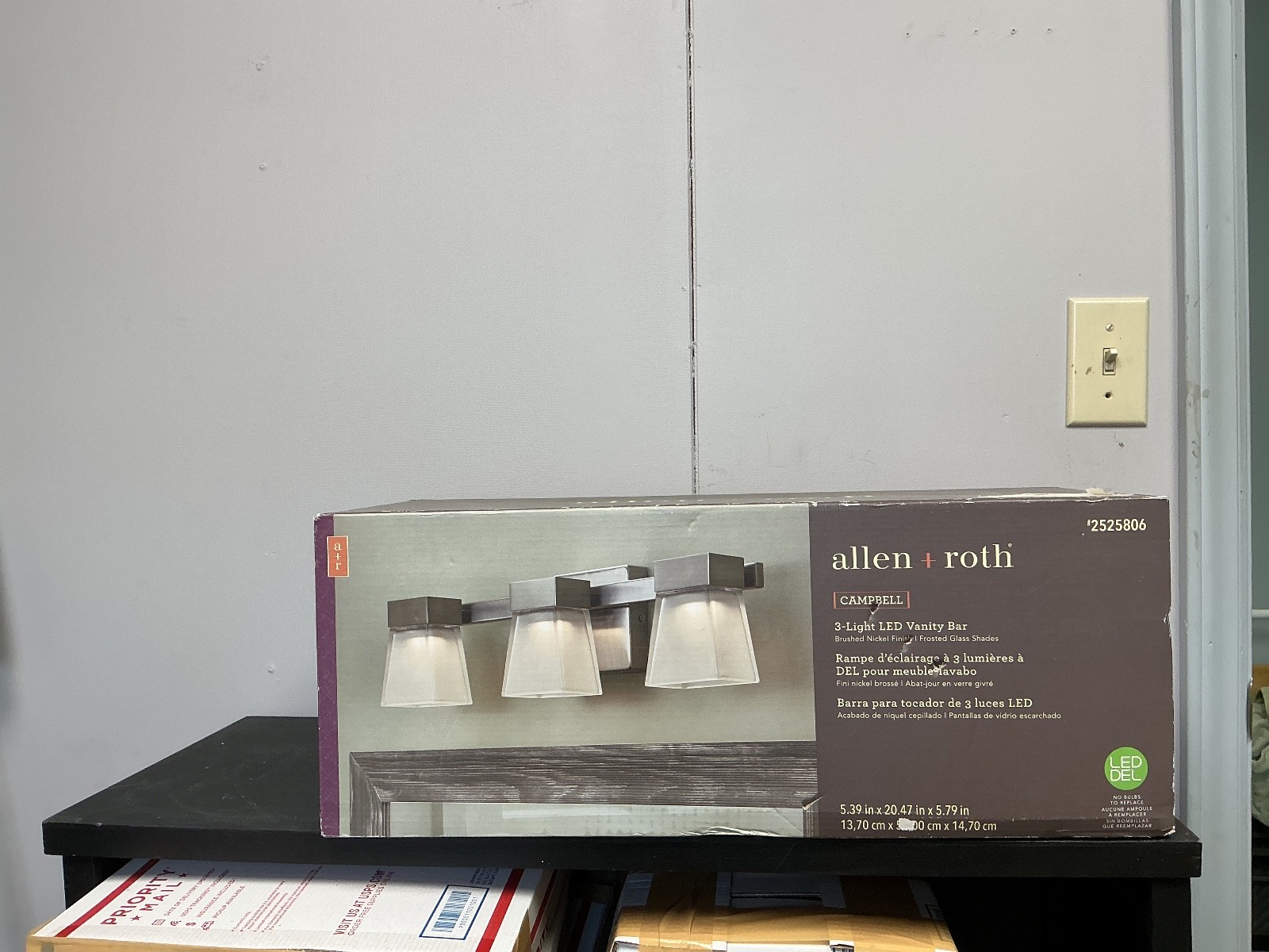 Allen + Roth 3 Light Vanity Bar With A Brushed Nickel Finish