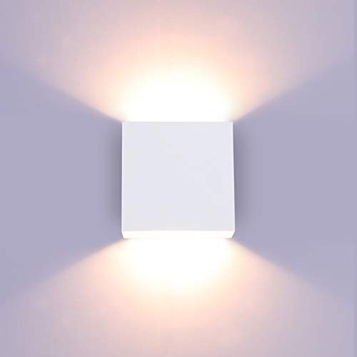 Lightess Modern Wall Sconce Dimmable 10W Hardwired, Up Down Wall Mount Lights…