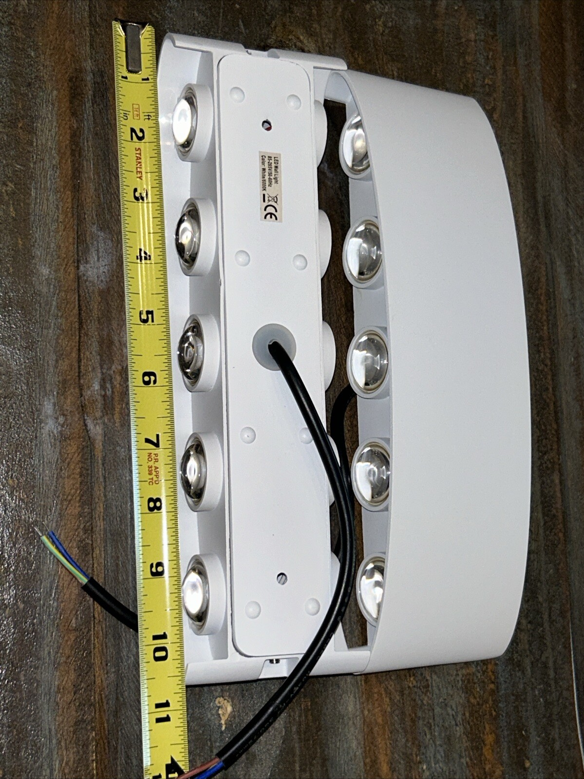 2 Outdoor LED Wall Lights 10 LEDs Patch Light Source Aluminum Waterproof Outside