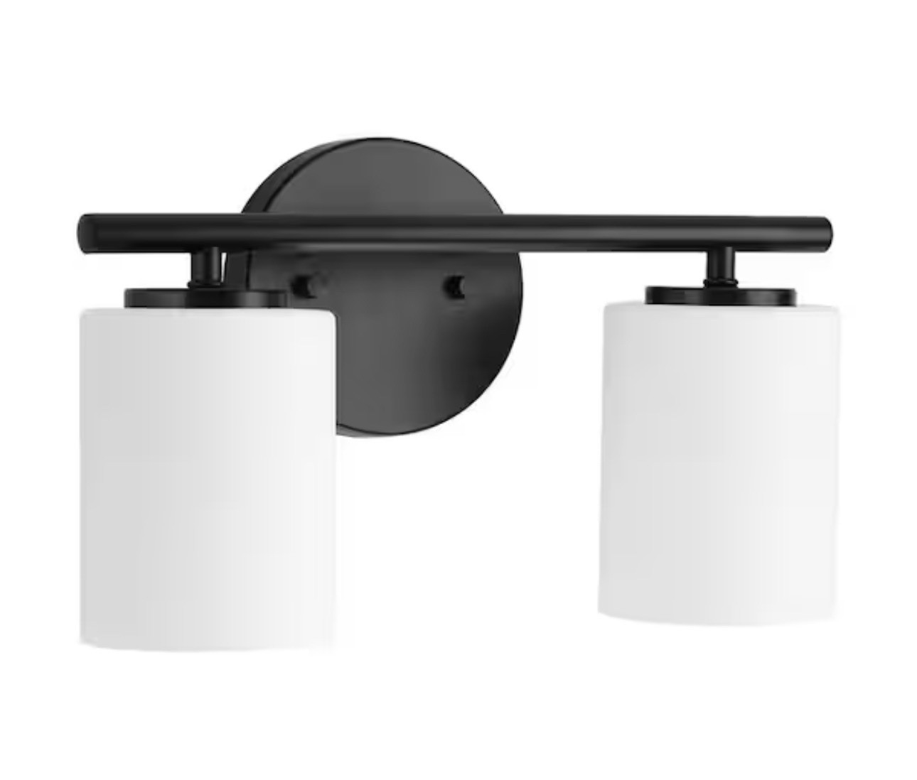 Progress Lighting P2158-20 2-Light Wall Mount Bathroom Vanity Light Black/White