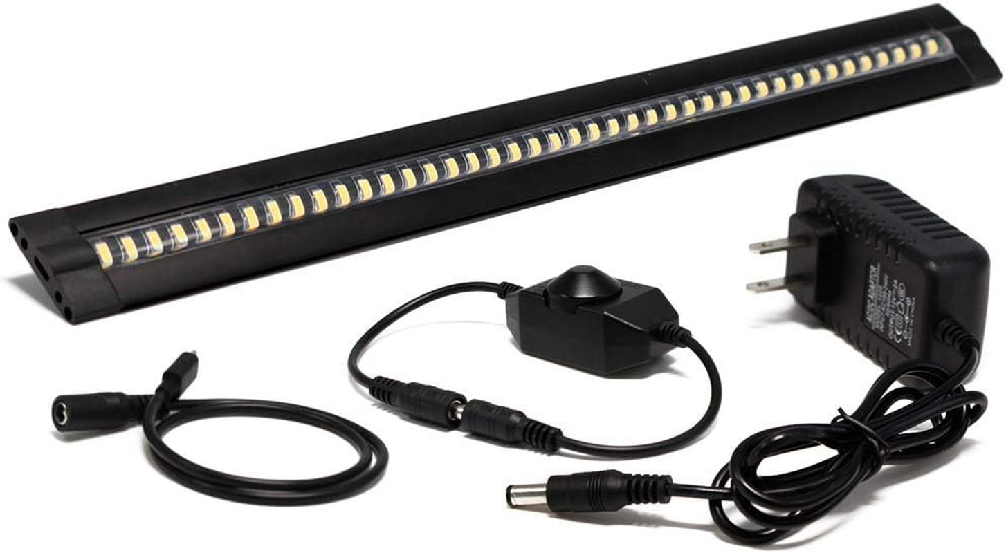 13 Inch LED under Cabinet Lighting, 12V 5W Ultra Thin Plug in Counter Light, Dim