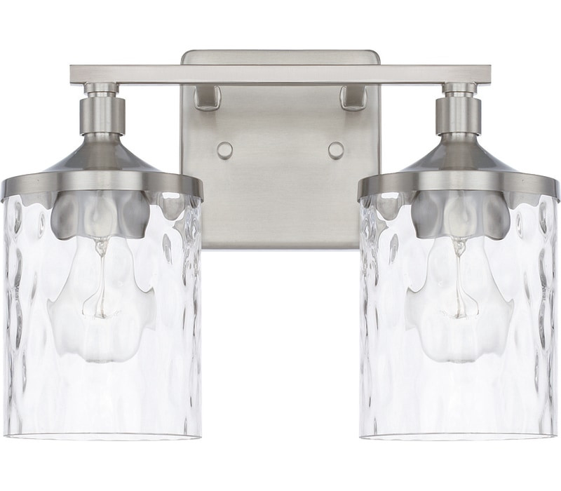 HomePlace 128821BN-451 Colton Vanity, 2-Light 200 Total Watts, Brushed Nickel