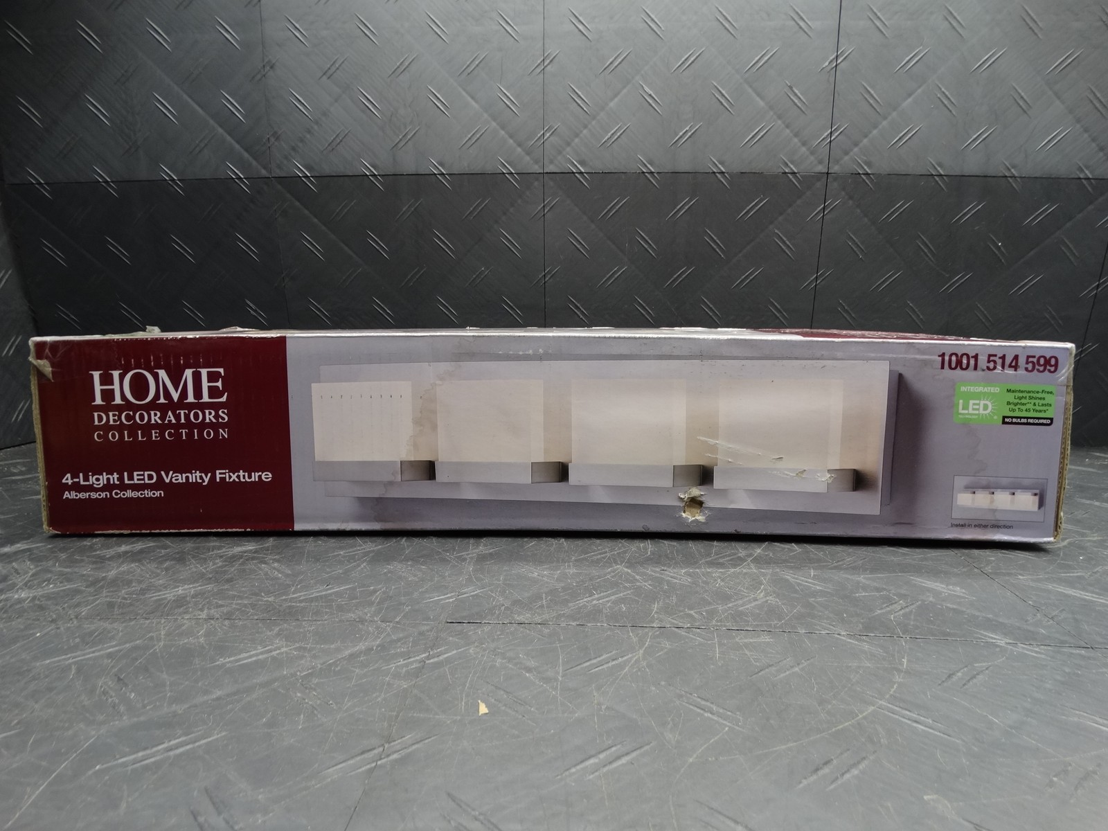 Home Decorators Alberson Collection 4-Light Brushed Nickel LED Vanity Light