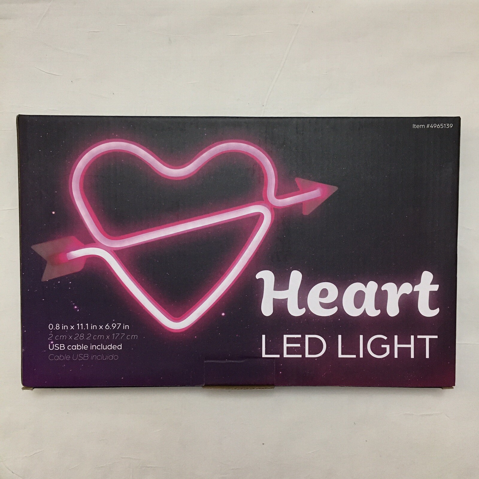 7.08 in Constant Heart LED Lighted Sign