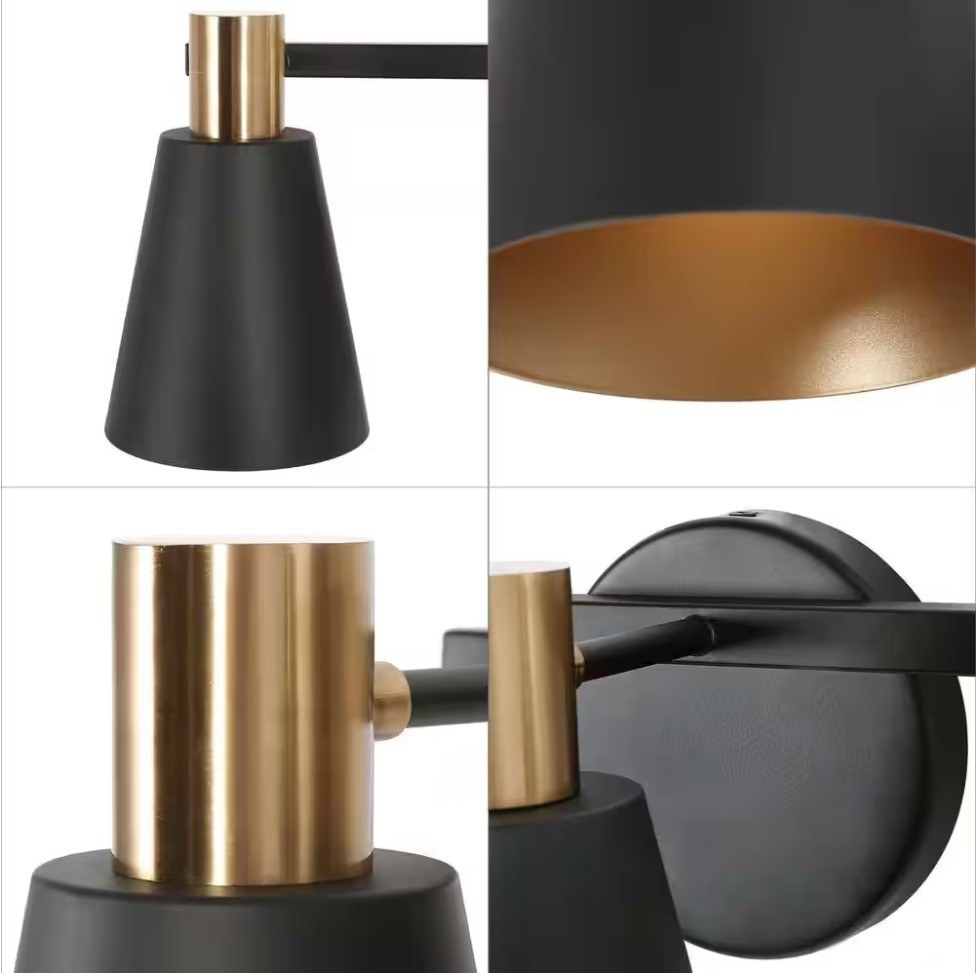 Uolfin 22 in. 3-Light Modern Bell Powder Room Vanity Light