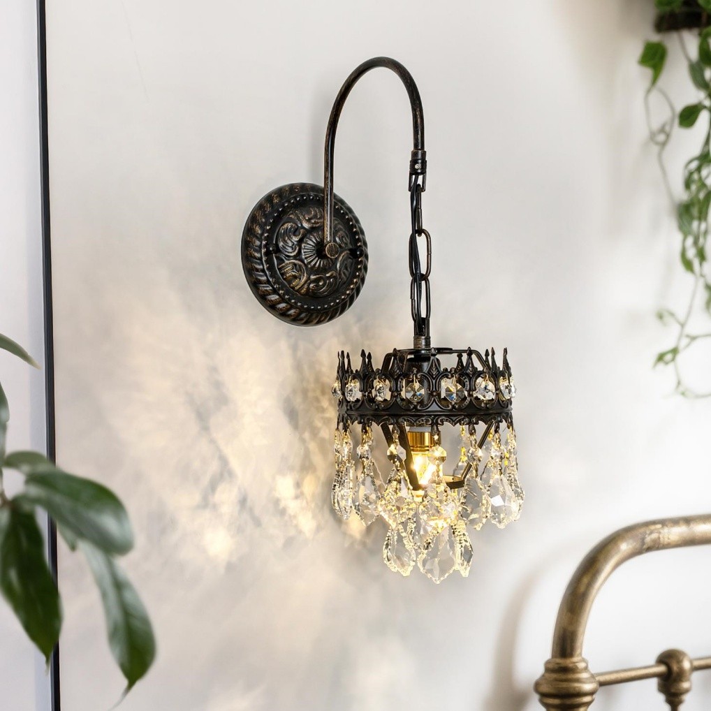 Vintage Wall Lights Black Wall Lamp Home Glass Wall Sconce Premium Wall Lighting