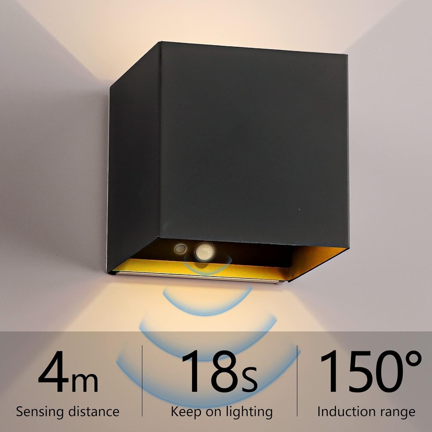 Battery Operated Wall Sconces, 12W Motion Sensor Light Indoor, 6000mAh Wall L…