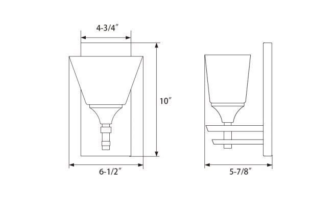 Park Harbor PHVL2231PC Polished Chrome Frosted Glass 1-Light 6-9/16″W Sconce