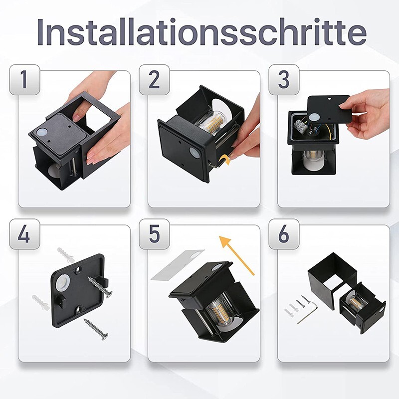 G9 Replaceable Bulb Square LED Wall Lamp 3000k Warm White Indoor Outdoor Lights
