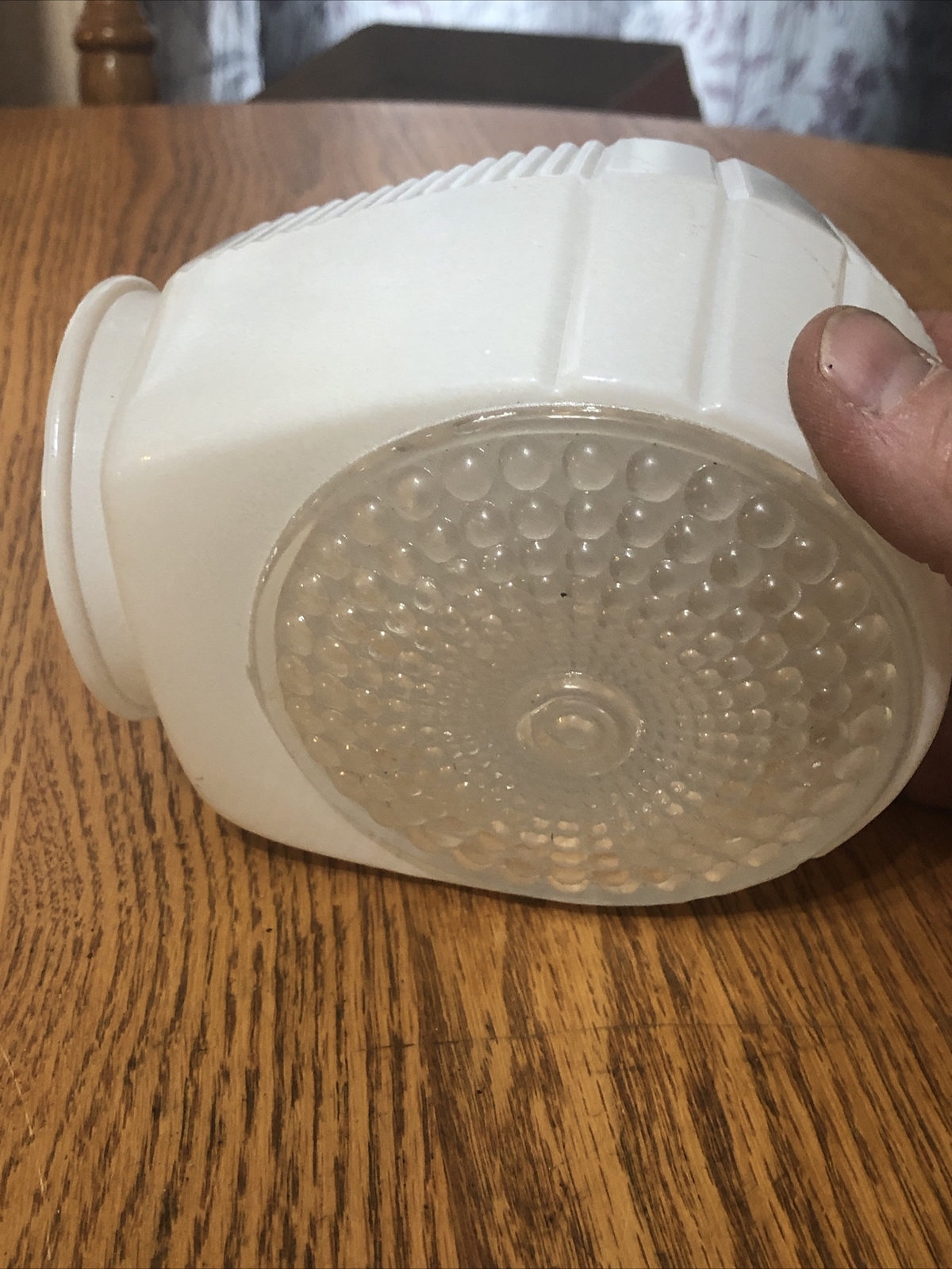 Vintage 1930’s bathroom wall sconce Replacement clear/white glass light Shade !
