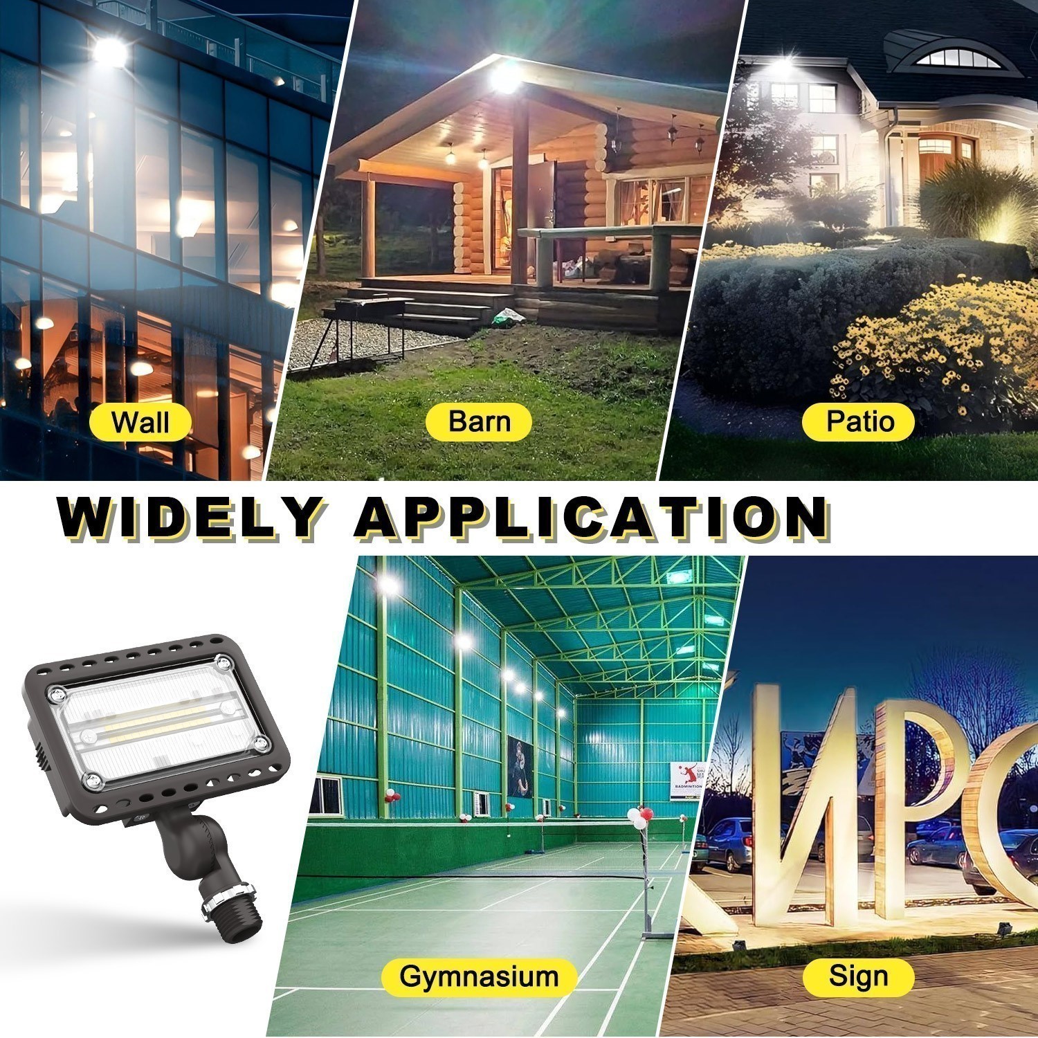 10 PACK LED Wall Light Knuckle Flood Light Mini Lamp Rotatable 20W 5000K 120V