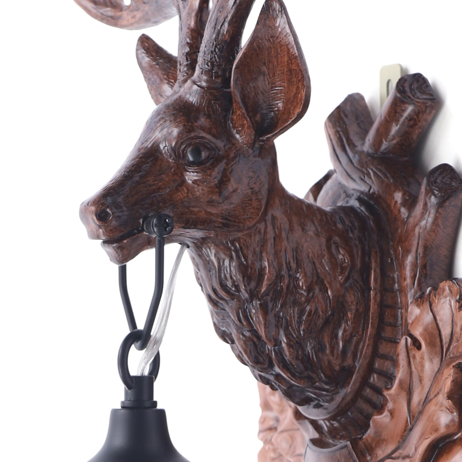 Antler Wall Sconce Lighting Rustic Deer Wall Light Decor with Antler and Crystal