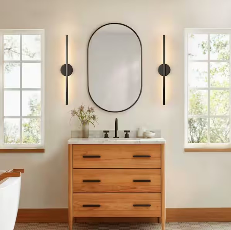 RRTYO Byers 23.6 in. 1-Light Linear Dimmable Wall Sconce 3000K Warm Light Vanity