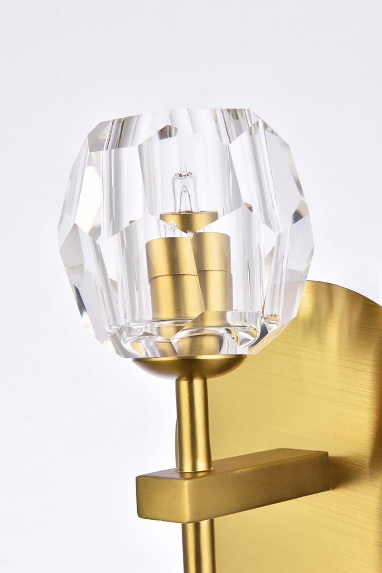 Crystal Wall Sconce Light Fixture Modern for Foyer Dining Room Bedroom Bathroom