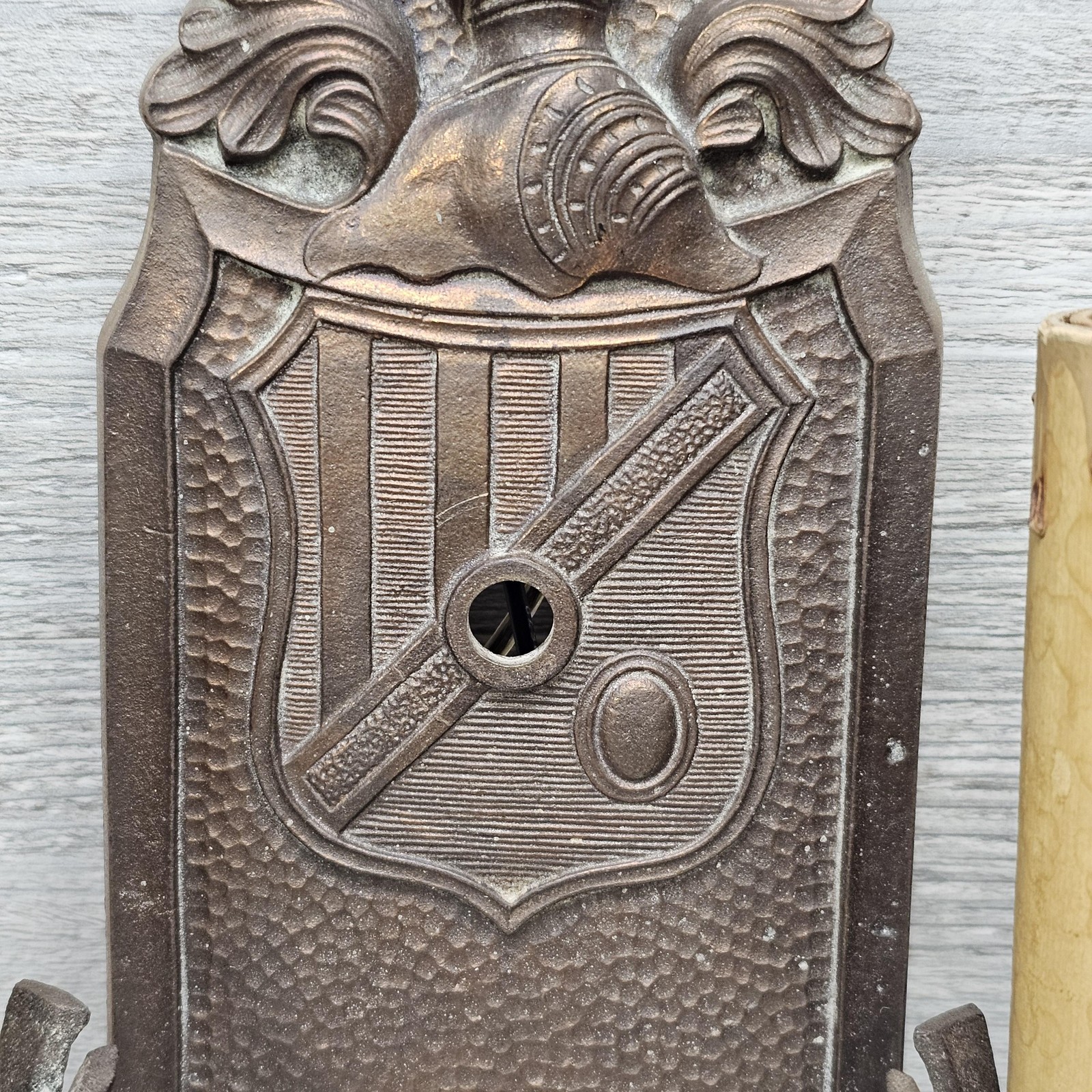 Vintage Markel Cast Iron Gothic Wall Sconce Double Candle Light Bronze P596