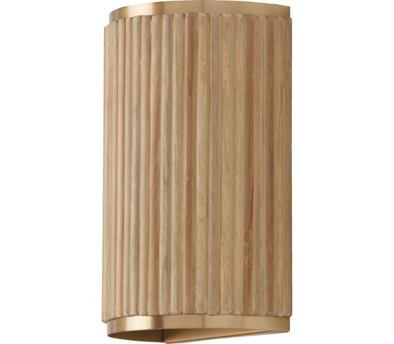 Capital Donovan Wall Sconce 2-Light 120 Total Watts, White Wash And Matte Brass