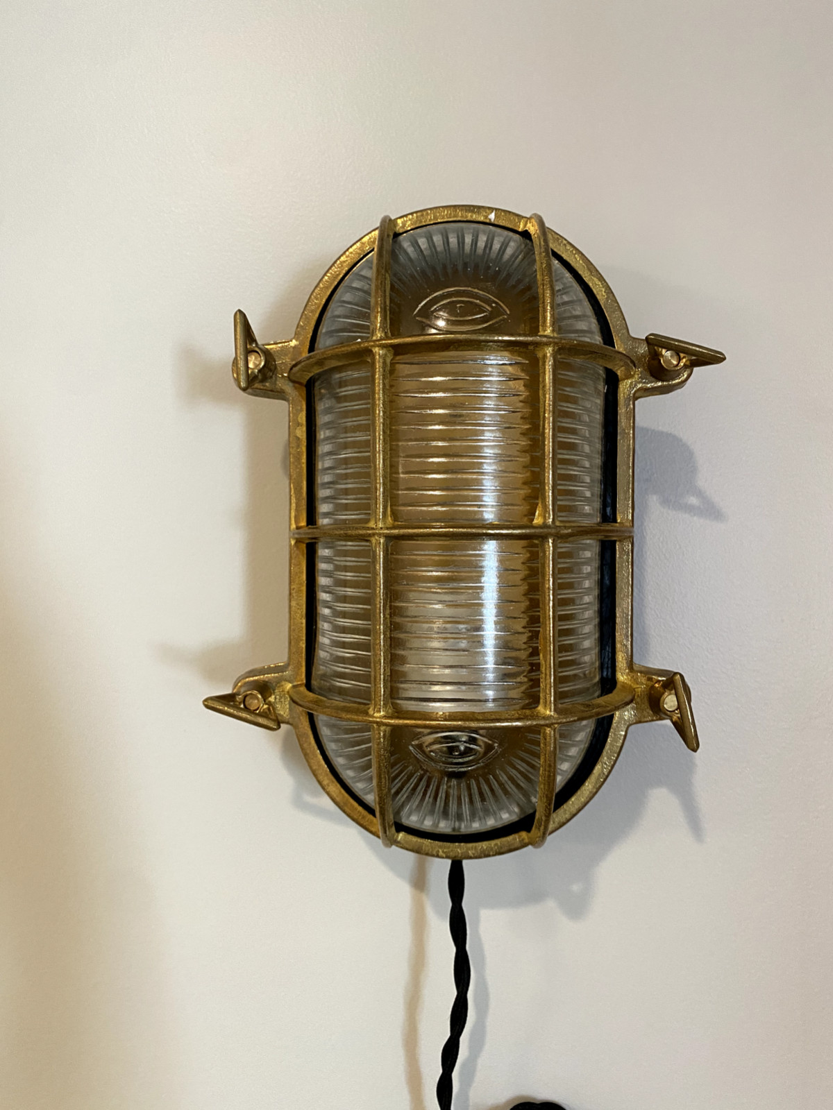 Organic Modernism Lighting Brass Desk / Wall Lamp (9»x5’Oval )