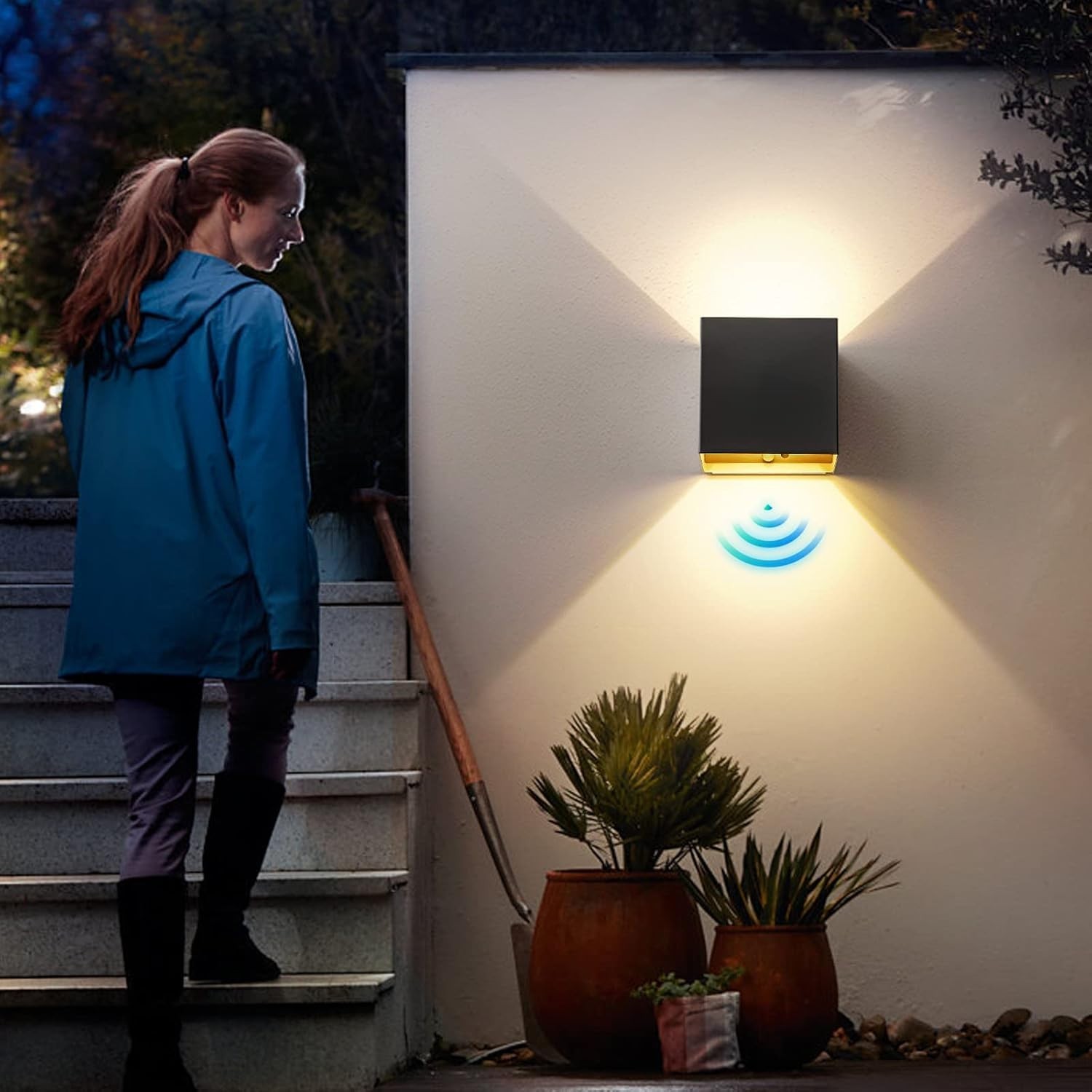 Battery Operated Wall Sconces, 12W Motion Sensor Light Indoor, 6000mAh Wall L…
