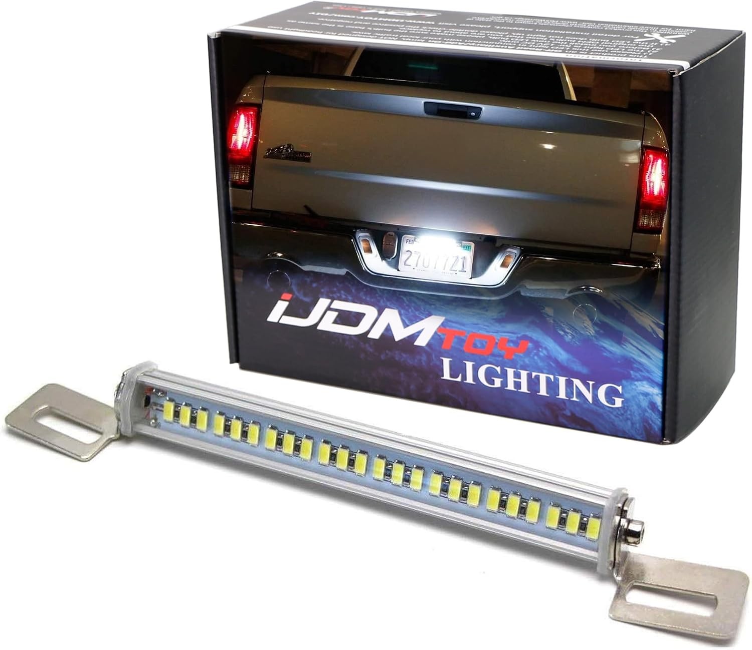 LED License Plate Light 24SMD White Aluminum 8.5 inch Rear Backup Reverse Lamp
